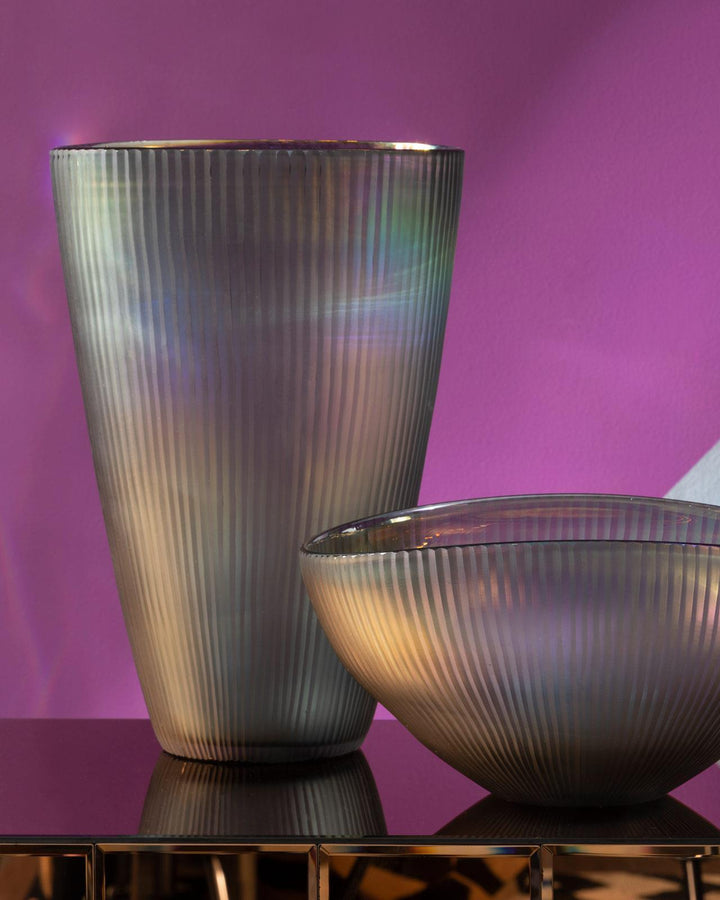 Large Linnea Fluted Glass Vase - Ideal