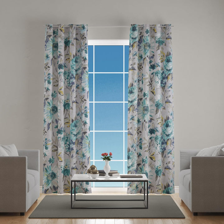 Kolka Blue Made To Measure Curtains -  - Ideal Textiles