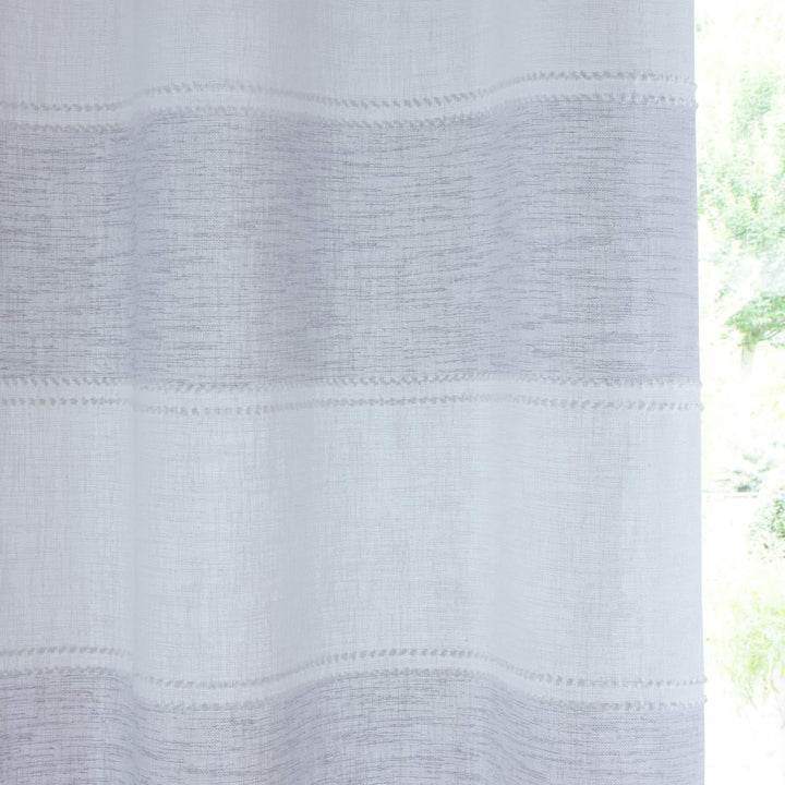 Santorini Eyelet Voile Curtain Panel Grey - Ideal