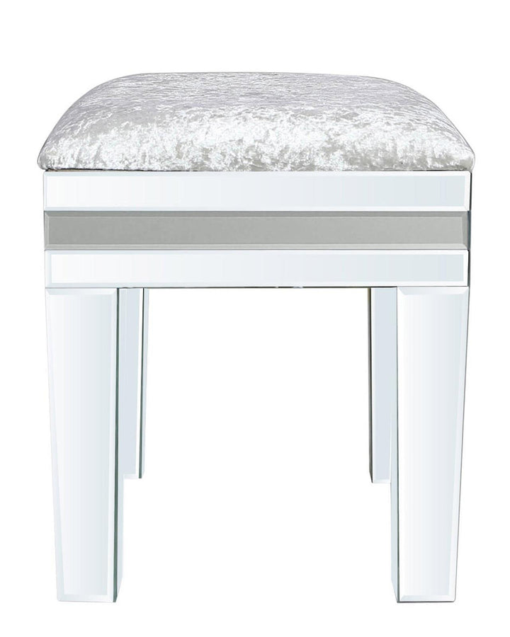 Leigh Mirrored Dressing Table Stool - Ideal