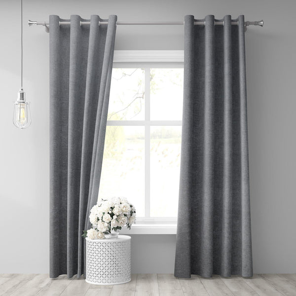 Seelay Pewter Made To Measure Curtains -  - Ideal Textiles