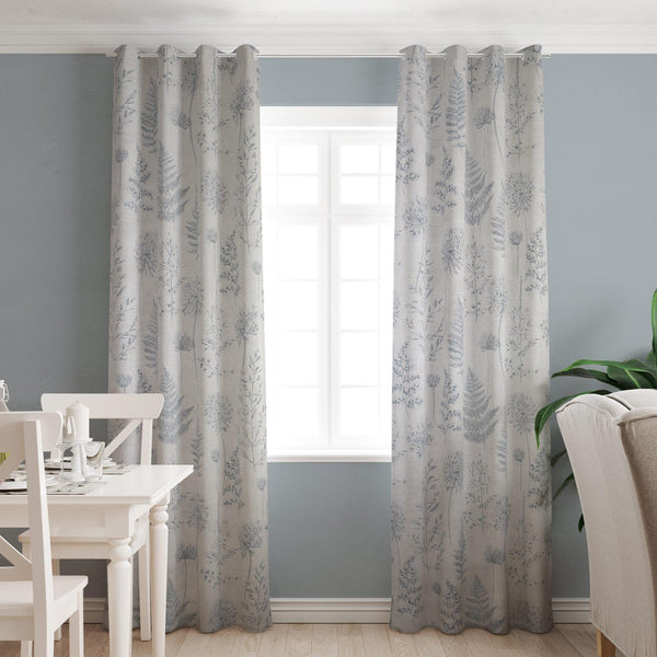 Chervil Blue Mist Made To Measure Curtains -  - Ideal Textiles
