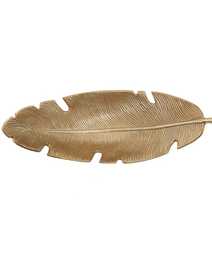 Gold Banana Leaf Decorative Dish - Ideal