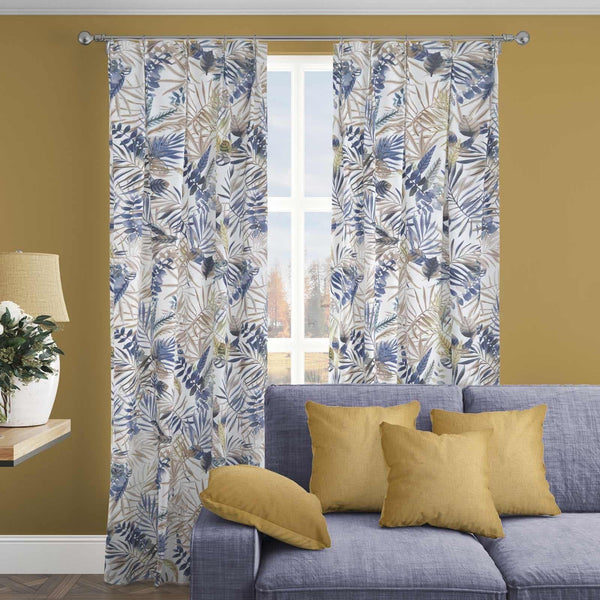 Makati Blue Made To Measure Curtains -  - Ideal Textiles