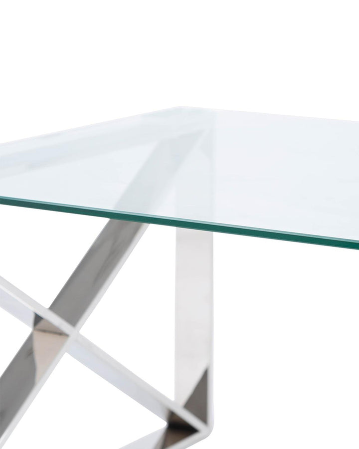 Houston Chrome Glass Coffee Table - Ideal