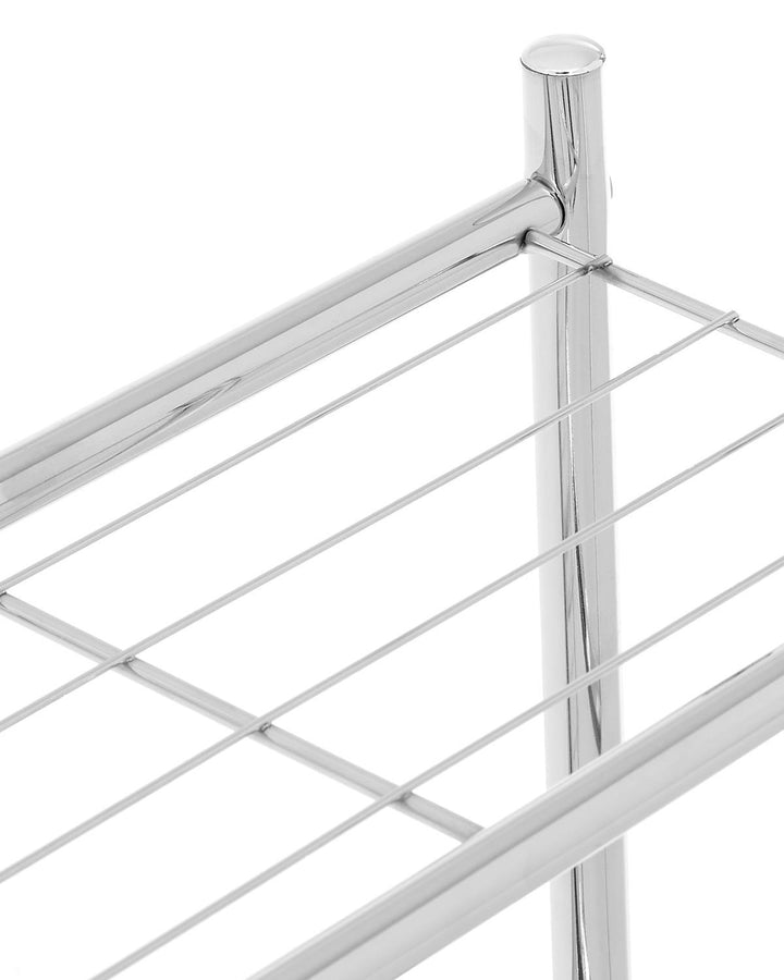 Contemporary Chrome Wire 4 Tier Shelf Unit - Ideal