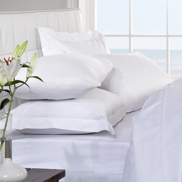 400 Thread Count White Housewife Pillowcases Pair - Ideal