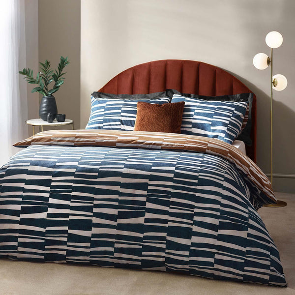 Piper Abstract Cotton Rich Reversible Duvet Cover Set - Ideal