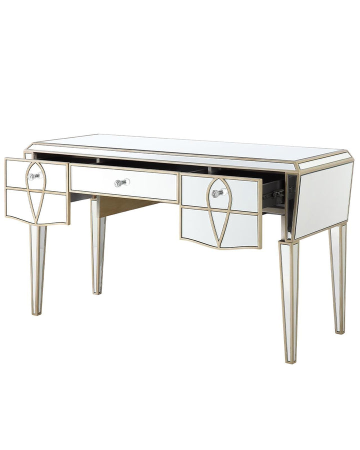 Ana Champagne 3 Drawer Dressing Table - Ideal