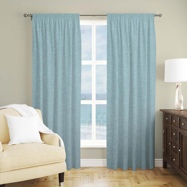Mestre Soft Teal Made To Measure Curtains - Ideal