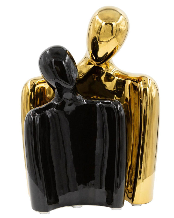 Eros Bust Gold & Black Couple Figurine - Ideal