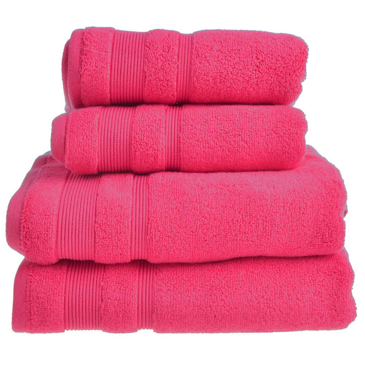 Luxury Zero Twist Egyptian Cotton Towel Cerise - Hand Towel - Ideal Textiles