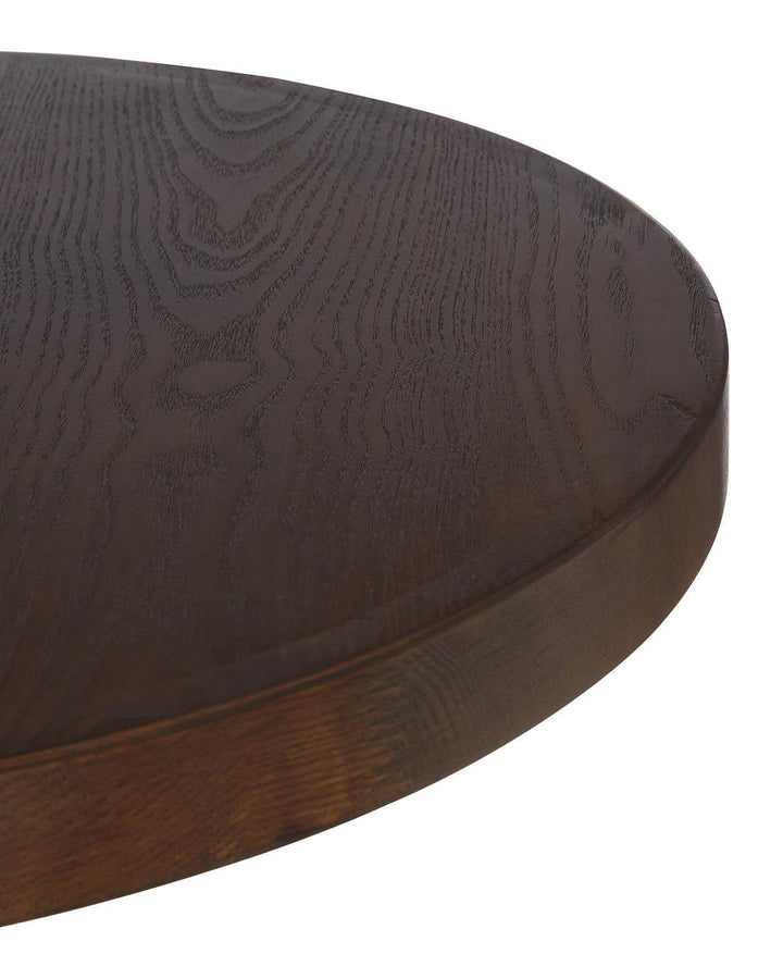 Natural Wood and Metal Round Table - Ideal
