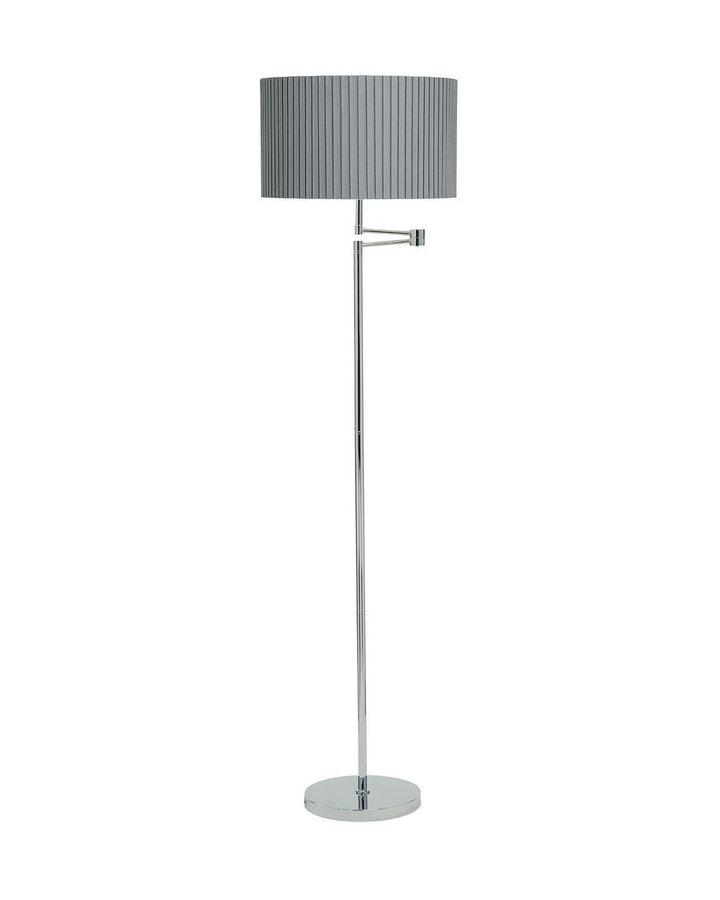 Chrome Fenella Floor Lamp - Grey Shade - Ideal
