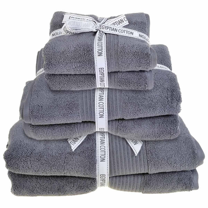 Spa Charcoal 100% Egyptian Cotton 6 Piece Towel Bale Set -  - Ideal Textiles