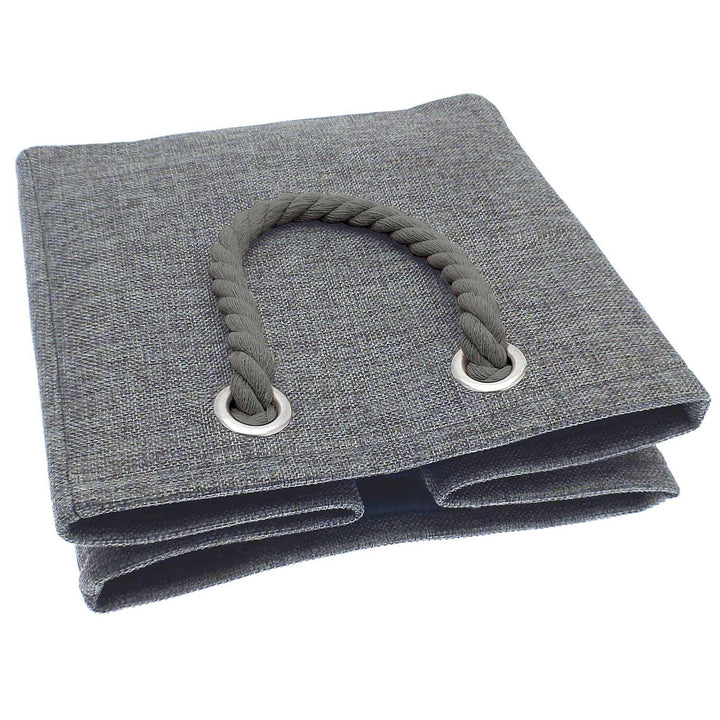 Folding Fabric Storage Bag Charcoal -  - Ideal Textiles
