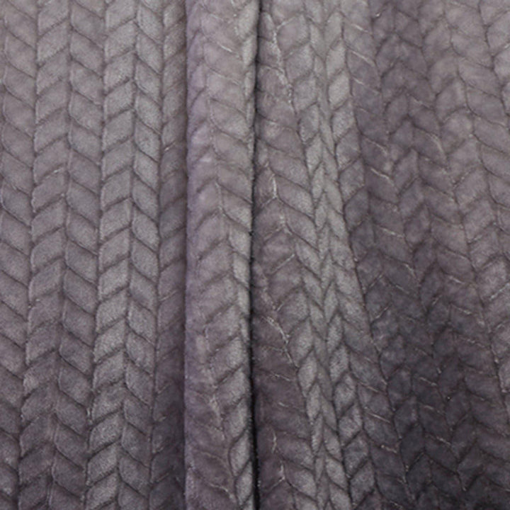 Ombre Chevron Fleece Charcoal Throw 150cm x 200cm -  - Ideal Textiles