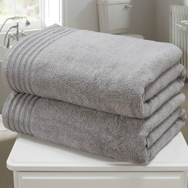 So Soft Charcoal 2 Piece Bath Sheet Towel Set -  - Ideal Textiles