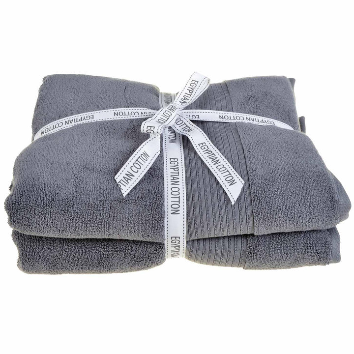 Spa Charcoal 100% Egyptian Cotton 2 Piece Towel Sets - Bath Sheets - Ideal Textiles