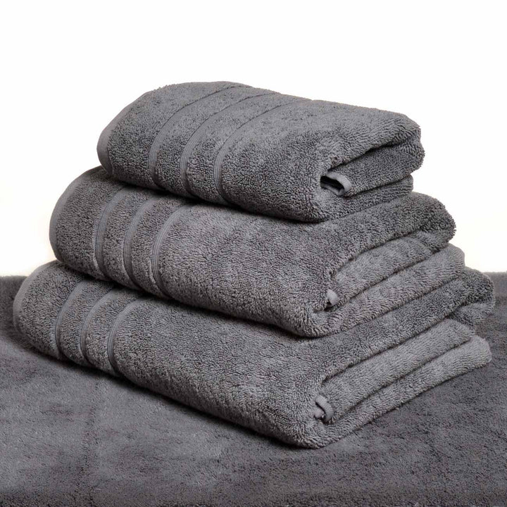 Hotel Collection Luxury Combed Cotton Towel Charcoal - Hand Towel - Ideal Textiles