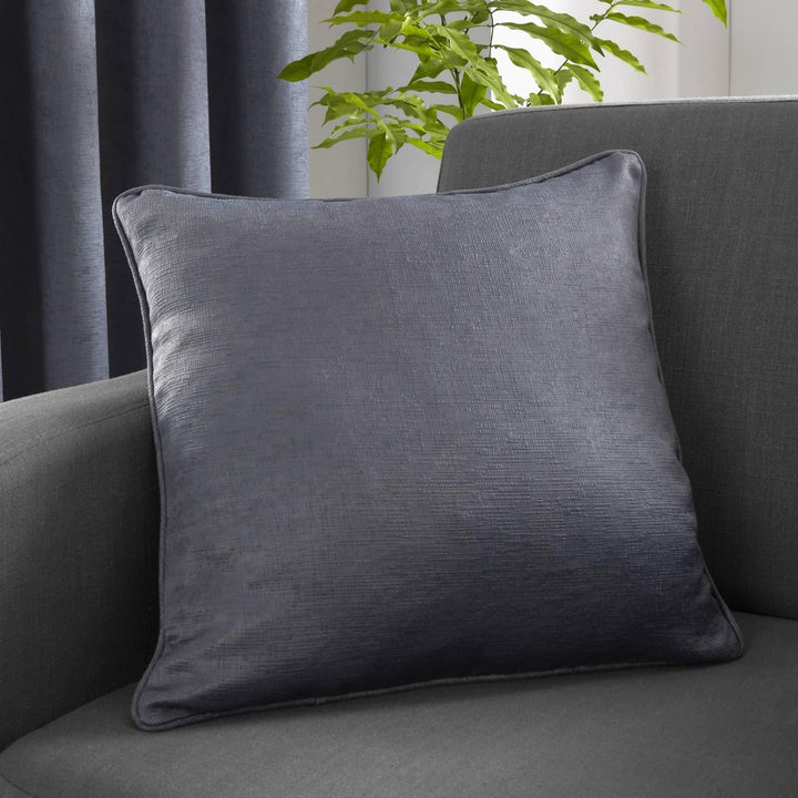 Strata Textured Charcoal Cushion Cover 17'' x 17'' -  - Ideal Textiles