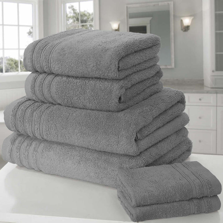 So Soft Charcoal 6 Piece Towel Bale Set -  - Ideal Textiles