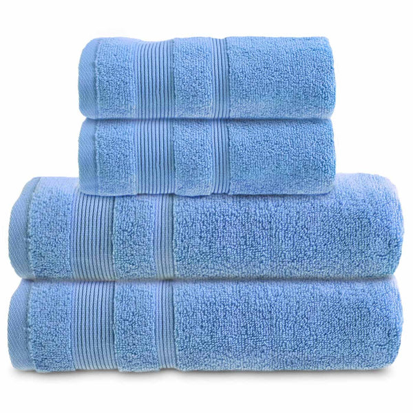 Luxury Zero Twist Egyptian Cotton Towel Cornish Blue - Hand Towel - Ideal Textiles