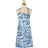 India Blue Luxury Cotton Kitchen Apron Aprons Ulster Weavers   