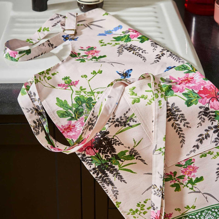 Madame Butterfly Luxury Cotton Kitchen Apron -  - Ideal Textiles