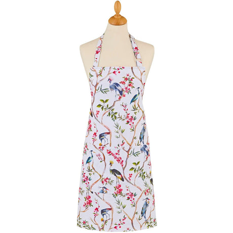Oriental Birds Luxury Cotton Kitchen Apron Aprons Ulster Weavers   