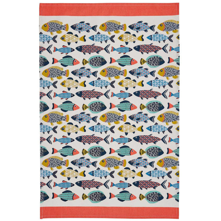 Aquarium Luxury Cotton Printed Tea Towel -  - Ideal Textiles