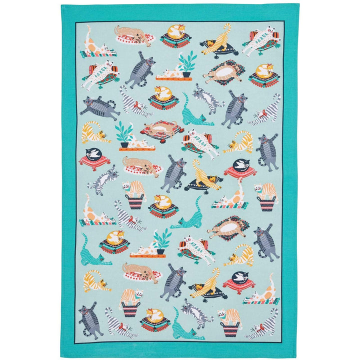 Kitty Cats Luxury Cotton Printed Tea Towel -  - Ideal Textiles
