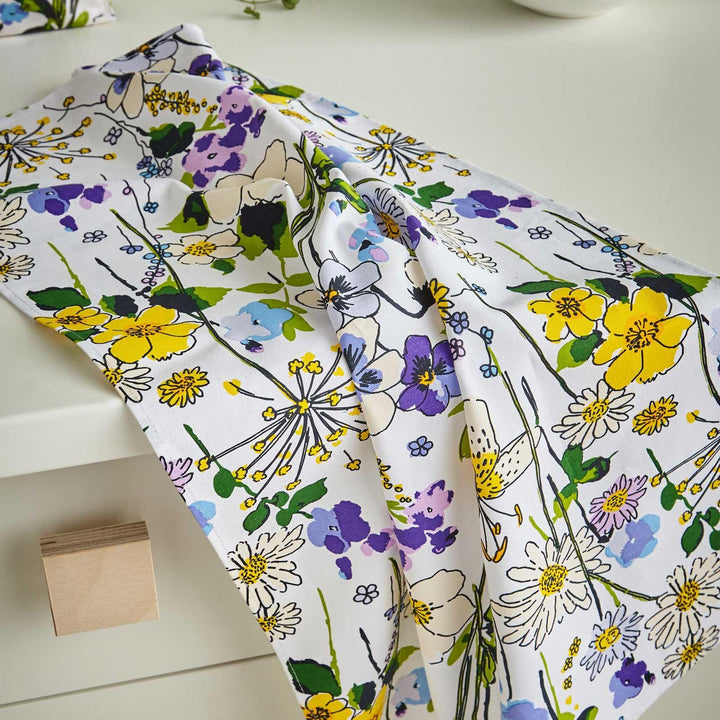 Wildflowers Luxury Cotton Printed Tea Towel -  - Ideal Textiles