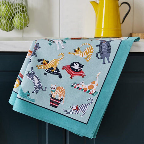 Kitty Cats Luxury Cotton Printed Tea Towel Tea Towels Ulster Weavers   