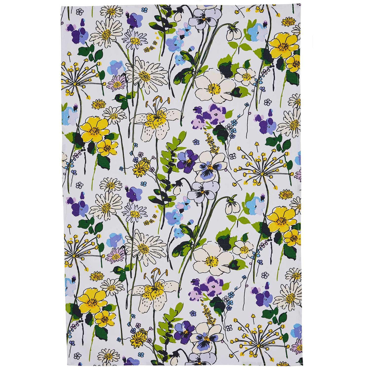 Wildflowers Luxury Cotton Printed Tea Towel Tea Towels Ulster Weavers   