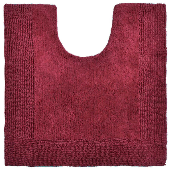 Elegance 100% Cotton Pedestal Mat Cranberry -  - Ideal Textiles