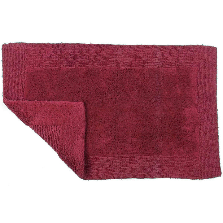Elegance Large 100% Cotton Bath Mat Cranberry -  - Ideal Textiles