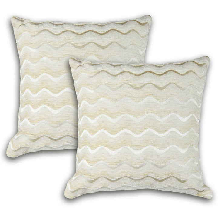 Sinead Chenille Wave Cream Cushion Cover 17'' x 17'' - Ideal