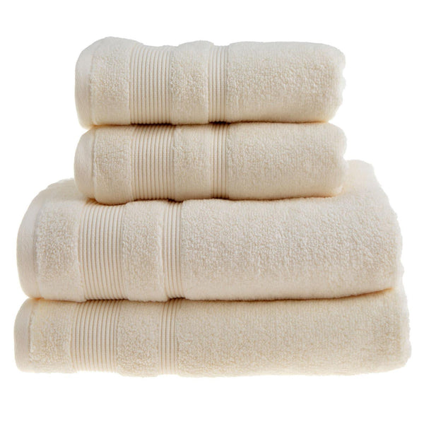 Super Soft Zero Twist Cream 100% Egyptian Cotton Towels - Hand Towel - Ideal Textiles