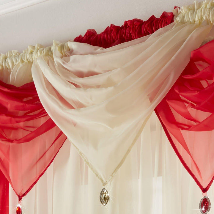 Gem Plain Cream Voile Curtain Swags -  - Ideal Textiles