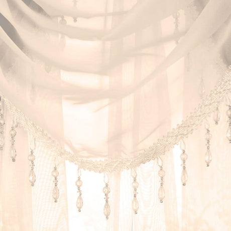 Beaded Voile Swag Cream Voile Curtain Alan Symonds   