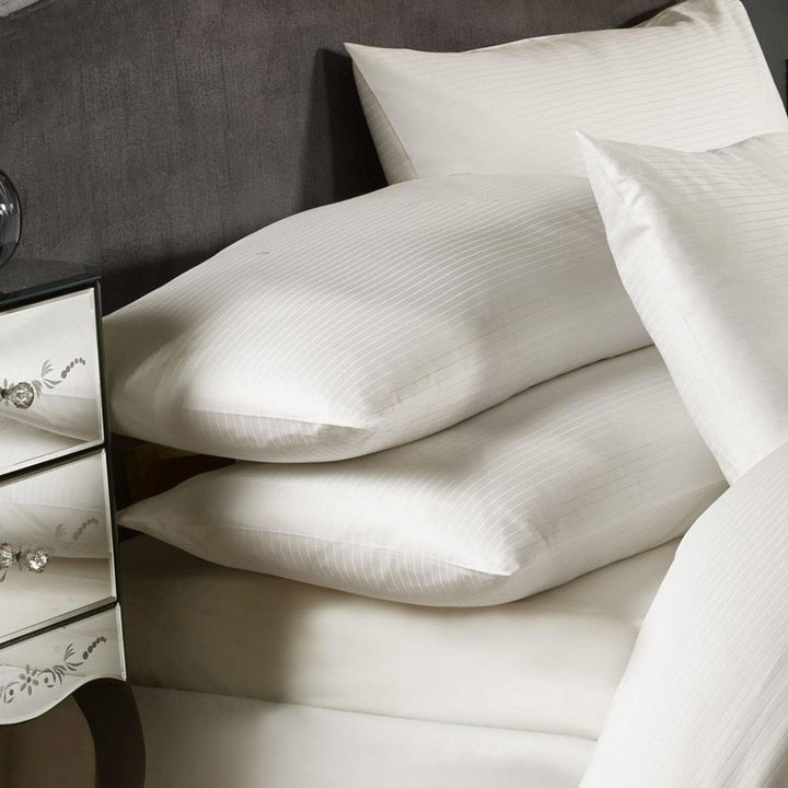 Grosvenor 1000 Thread Count Cream Standard Pillowcases Pair -  - Ideal Textiles