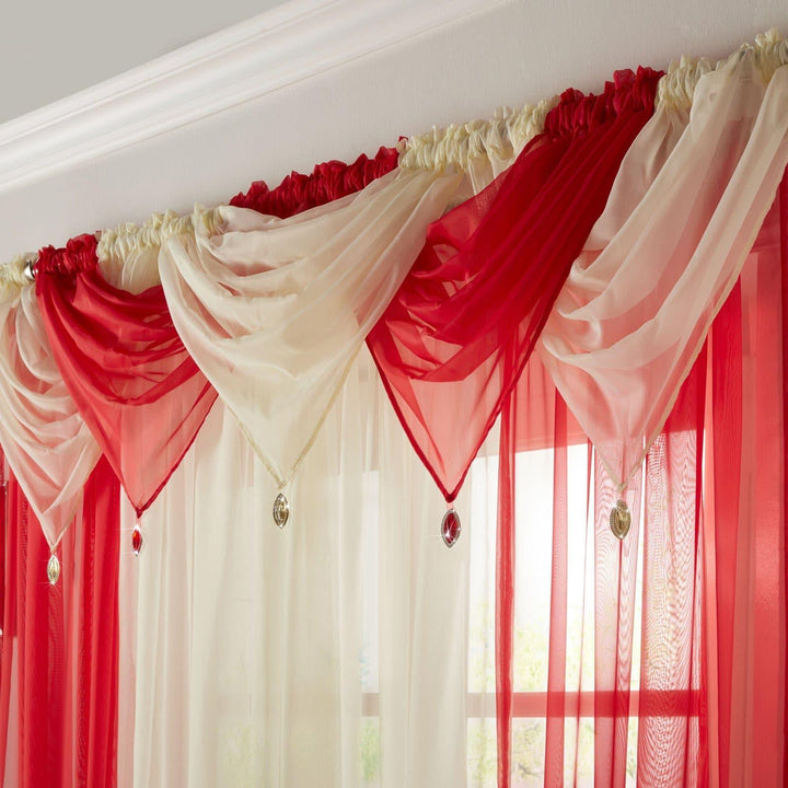 Gem Plain Cream Voile Curtain Swags -  - Ideal Textiles