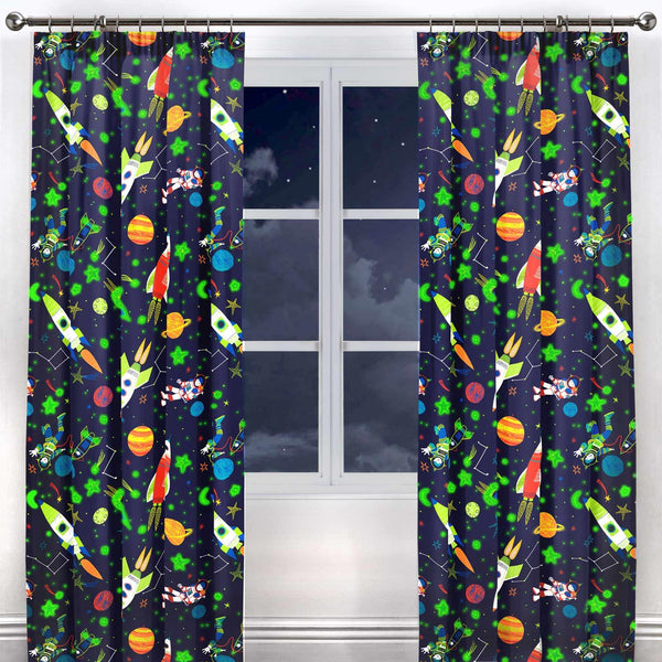 Supersonic Tape Top Curtains Kids Curtains Bedlam   