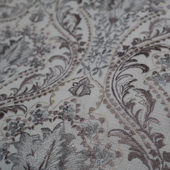 FABRIC SAMPLE - Lynwood Mineral Embroidered -  - Ideal Textiles