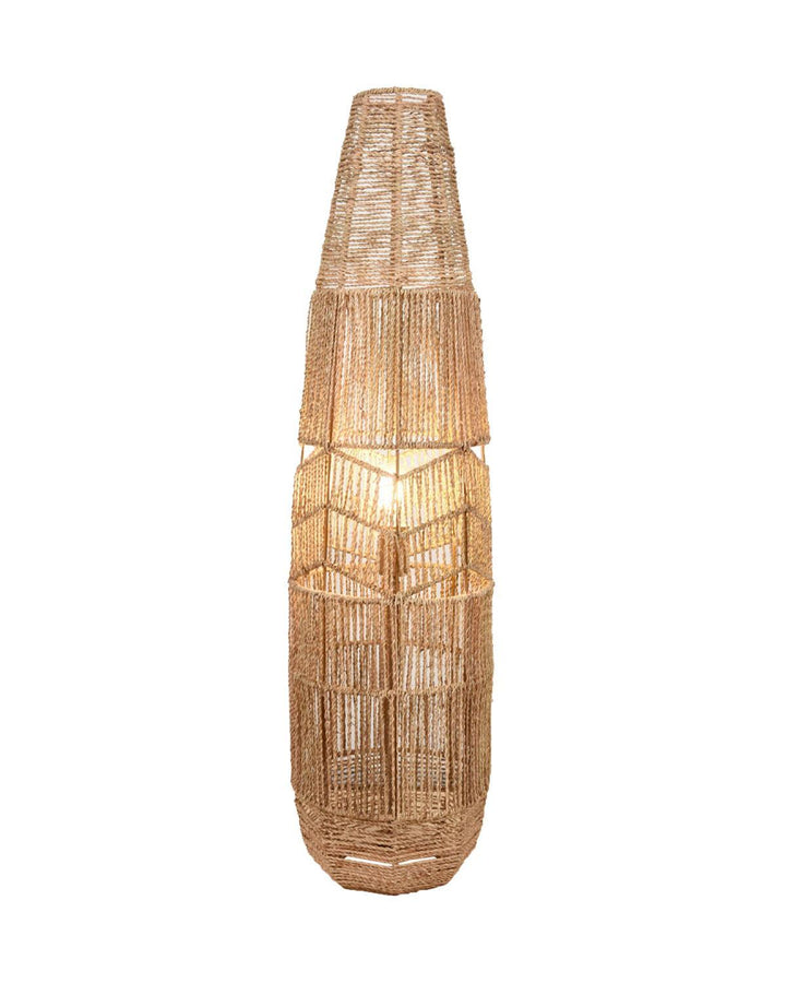 Maui Floor Lamp Natural Rattan - Ideal