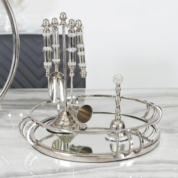 Deco Mirrored Round Tray - Ideal