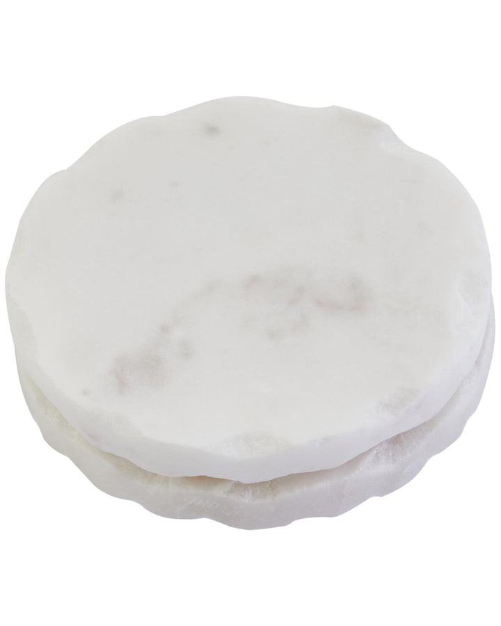 Set of 4 Rough Edge Marble Coasters - Ideal