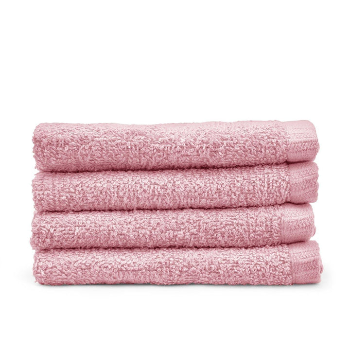 Quick Dry 100% Cotton Face Cloth 4 Pack Pink - Ideal