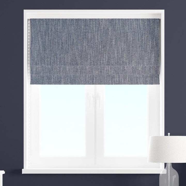 Sanday Navy Made to Measure Roman Blind -  - Ideal Textiles